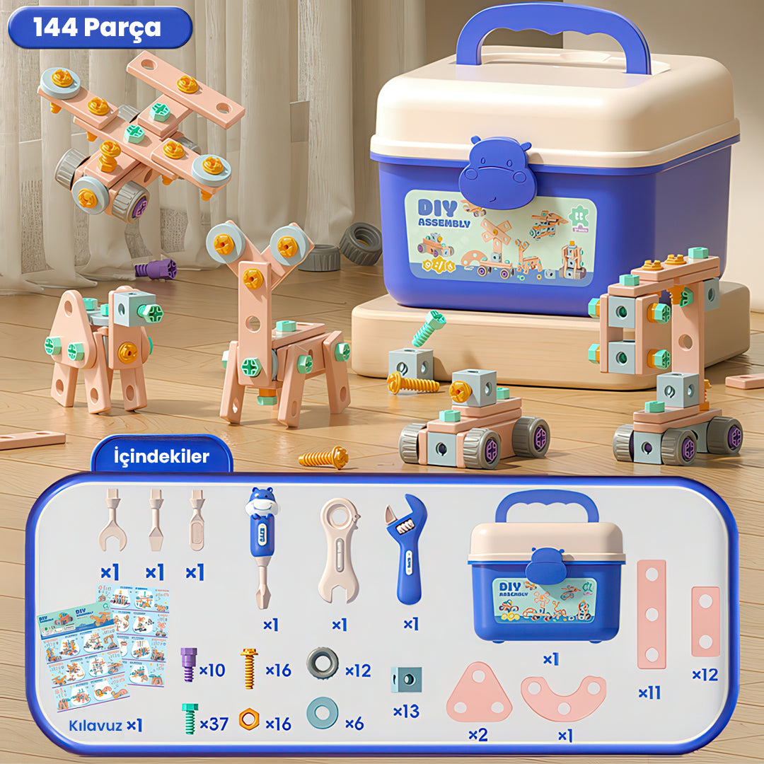Bricco Hayal Gücü Kutusu – Zeka ve Motor Becerilerini Geliştiren Montaj Seti